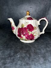 Vintage English Tea Pot with Red Roses by James Sadler, England