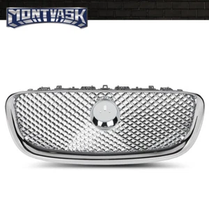 Fit For 2012-2015 Jaguar XF XFR Front Bumper Upper Grille Grill Mesh Silver - Picture 1 of 12