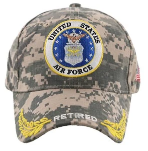 NEU! US AIR FORCE USAF ROUND RETIRED LEAF SHADOW CAP MÜTZE CAMO - Bild 1 von 4
