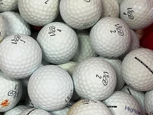 48 pelotas de golf usadas Vice Mix blancas mate - 2A/3A grados AA/AAA mezcla de valor peludo - Imagen 1 de 4