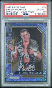 2022 PRIZM WWE SHAWN MICHAELS WWE GOLD #19 MOJO PRIZM #'d! 03/25 PSA 10 GEM MINT - Bild 1 von 2