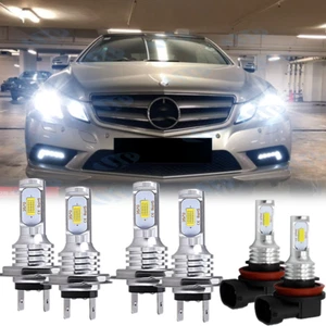 For Mercedes-Benz E350 B200 2008 2009 2010 2011 LED Headlights + Fog Light Bulbs - Picture 1 of 7