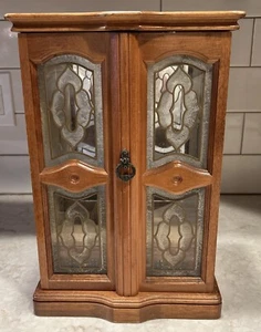 MONTGOMERY WARD Wooden Jewelry Box WONDERCRAFTS VNTG USED READ FAST SHIPPING - Picture 1 of 12