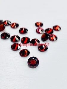 Natural Garnet Faceted Round Cut 6x6 mm 5 Pcs Lot Calibrated Loose Gemstone E - Picture 1 of 6