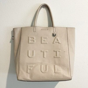 Banana Republic Tote Bag Beautiful Tan Preppy Academia Office Handbag Purse - Foto 1 di 11