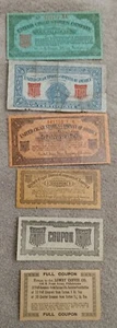 Cupones de cigarro (y 1 café), vintage, lote de seis - Imagen 1 de 2