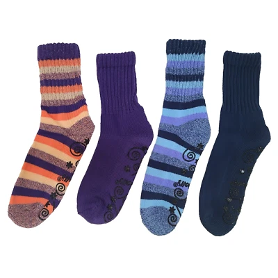 Mujeres Invierno Cálido Crew Calcetines Dr Scholls Lindos Coloridos Informales 4 Pares Talla 4-10 Foto 1 de 4