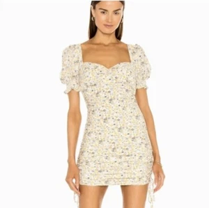 Bardot Mini Dress Cindy Sweetheart Neck Yellow Floral Print NEW Size XS/4 - Picture 1 of 14