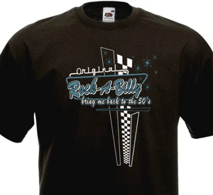 T-shirt ROCKABILLY Diner Las Vegas Retro Vintage 50's 60's Memphis Route 66 SUN - Imagen 1 de 1