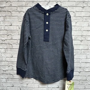 Class Club Jungen 4/5 marineblau gestreiftes Hemd Langarm 3 Knöpfe NEU Neu mit Etikett - Bild 1 von 8