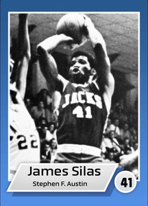 Custom Novelty Basketball Card James Silas Stephen F. Austin. Blank Back