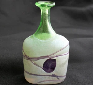 Vintage KOSTA BODA Miniature Green Galaxy Bottle Bertil Vallien - Picture 1 of 5