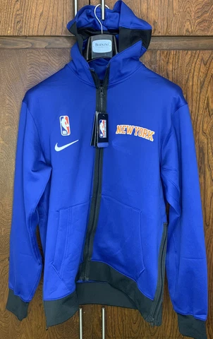 Nike NBA York Knicks Therma Flex Authentic Showtime Hoodie Men Size M CN4046-495 Cover