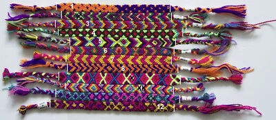 1 Freundschaftsarmband geknüpft geknotet geflochten handgefertigt in Mexiko - Bild 1 von 2