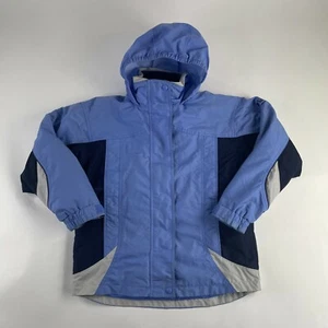 Columbia Sportswear Jacket Large 10-12 Youth Blue Full Zip Snap Up Hoodie Used - Picture 1 of 12