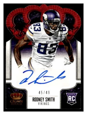 Rodney Smith 2013  Panini Crown Royale  Rookies Signature AUTOGRAPH /49 - Image 1 of 2