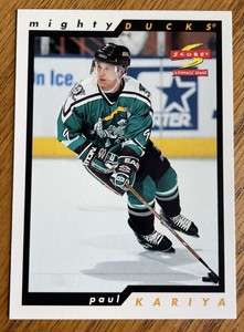 1996~97 Score Hockey #8 “PAUL KARIYA” ~Anaheim Mighty Ducks￼~ 12 Photos ( MINT )