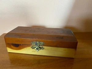 Vintage Souvenir of Greenwood Lake NY Knotty Pine Box for Watch and Rings  - Bild 1 von 7