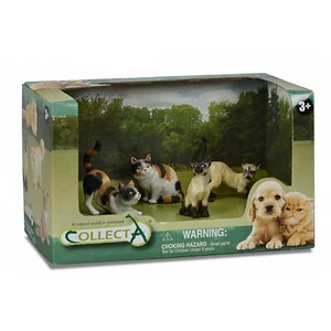 RETIRED CollectA 4-Piece Cats and Dogs Open Boxed Set 4 Toy Figurines - NEW BOX - Picture 1 of 1