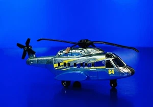 Matchbox Mattel 2003 Mission Chopper Helicopter blau silber - Bild 1 von 5