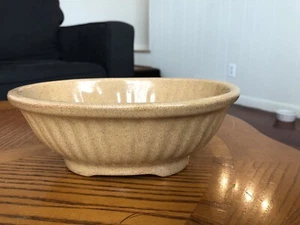 Vintage Haeger Ceramic Art Pottery Oval Brown Beige Speckled Basket Planter - Picture 1 of 4