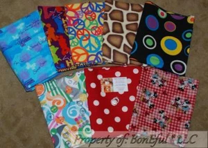 BonEful Fabric COTTON QUILT LOT Scrap BOX Disney Minnie Mouse Rainbow Dot Unisex - Picture 1 of 12