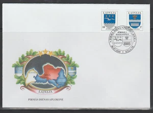 LETTONIA FDC 2000 EMISSIONE DEFINITIVA, Città della Lettonia - Jurmala, Daugavpils BIRDS - Foto 1 di 1