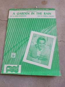 A Garden in the Rain The Four Aces James Dyrenforth Sheet Music 1946 - Picture 1 of 1