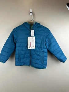 Lands End Thermoplume Fleecejacke Kind türkis blau grün Größe Medium 8-10 - Bild 1 von 10