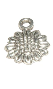 Sunflower Flower Charm Tibetan Silver J1130 - Picture 1 of 5