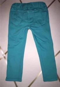 GAP KIDS BRIGHT TURQUOISE SUPER SKINNY JEANS STRETCH 4 REGULAR ADJUSTABLE WAIST - Picture 1 of 3