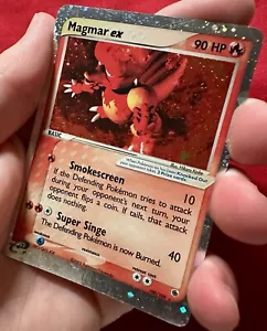 Pokemon Juego de Cartas Coleccionables Magmar ex 100/109 Rubí y Zafiro Raro Holo ex - Imagen 1 de 4