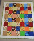 Handmade child's patchwork quilt, 35" x 39"
