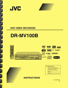 JVC DR-MV100B DVD Video Recorder OWNER'S USER MANUAL - Picture 1 of 3