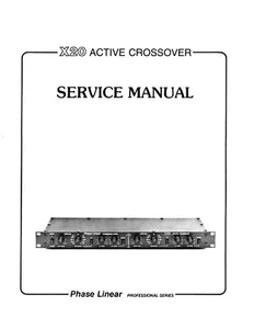 High res scans of the rare service manual of Phase Linear X20 active crossover - Picture 1 of 2