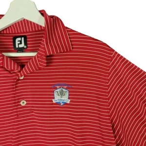 FOOTJOY Stripe Polo Mens Size M Jackie Burke Cup 2022 Hideout Golf Sporty Casual - Picture 1 of 10