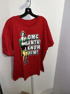 Elf Movie Ripple Junction "Omg Santa! I Know Him!" T-Shirt Men's Size 2X - Picture 1 of 5