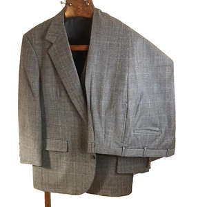 Southwick Allen Collins classic c2000 44R Glen plaid gray 2pc Suit EUC - Picture 1 of 14