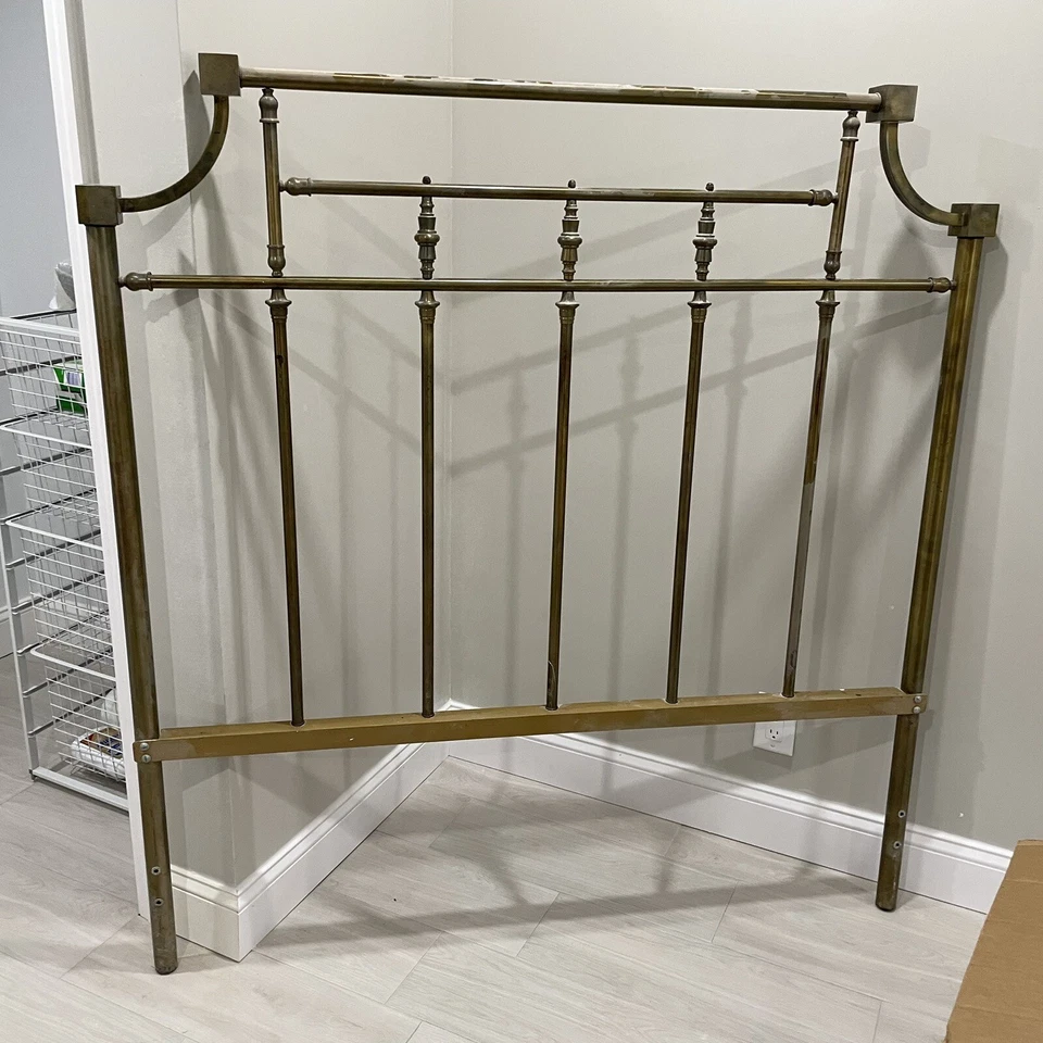 brass headboard queen - Image 1 of 1