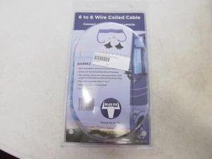 Blue Ox BX8862 New 6-Wire Coiled Electrical Cables - RV Camper Towing Trailer - Picture 1 of 4
