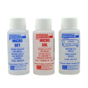MicroScale Industries Micro Sol & Micro Set & Liquid Decal Film - Pack of 3 - Picture 1 of 2