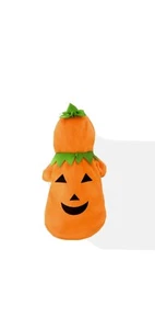 Pet Dog Fancy Cosplay Hooded Clothes Halloween Orange Pumpkin Costume Outfit - Picture 1 of 4