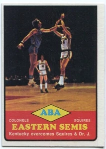 1973-74 Topps #204 ABA Western Semi-Finals - Kentucky Colonels vs. Squires - Picture 1 of 2