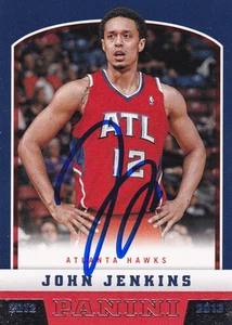 JOHN JENKINS ATLANTA HAWKS SIGNED CARD DALLAS MAVERICKS NEW YORK KNICKS SUNS - Picture 1 of 1