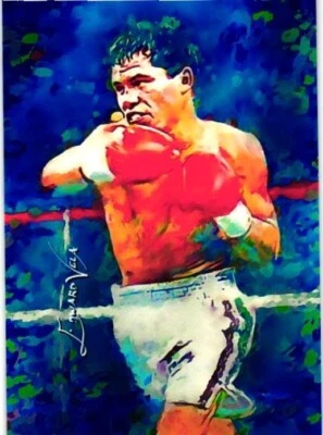 Julio Cesar Chavez 2017 Authentic Artist Signed Giclee Print Card 47 of 50 - Image 1 of 4