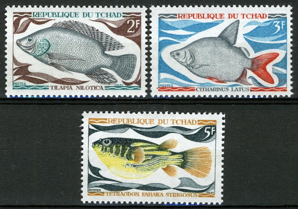 Chad 1969, 2-5 Fr pez nativo de franca MNH, Mi 282-82 gato 3,4 € Foto 1 de 1