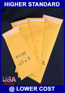 200~ 4.5X13.75" #03N Kraft Bubble Mailers Shipping Mailing Padded Long Envelopes - Picture 1 of 4