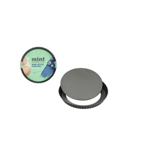 MINT Non-stick Heavy guage Loose Base Fluted Quiche Tart Pan 22.5 x 3cm - Picture 1 of 3