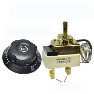 Rotary Temperature Control Switch Temperature Controller 30-110 Degrees 50-300°C - Picture 1 of 5
