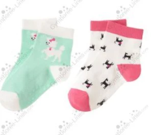 Neu Gymboree Pudel Socken Doppelpack Größe 2T-3T - Bild 1 von 3